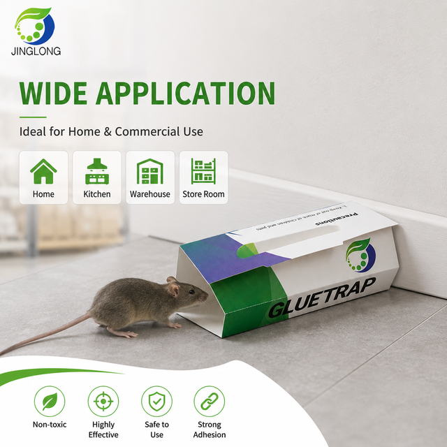 Customized Printing Peanut Solid Eco-Friendly Green Thick Glue Mouse Glue Trap for Rat/Mouse Pest Control