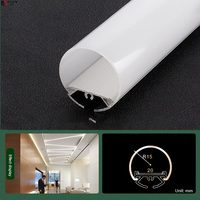 Profilé de bande LED diffuseur de lumière canal d'angle LED profilé en aluminium pour bande LED