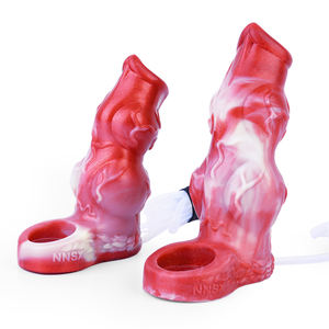 Penisvergrößerung Spritz-Kondom Ejakulationsverzögerung Neu <span class=keywords><strong>Penis</strong></span>-Hülle Wiederverwendbare Dildo-Hülle Dicker Extender Sexspielzeug für Männer - Product Image 5