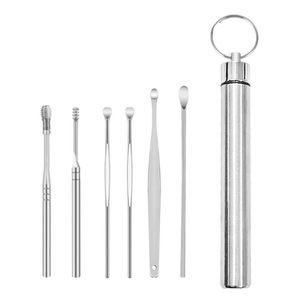 Stainless Steel <b>Ear</b> <b>Pick</b> 6 Piece Set Portable Keychain <b>Ear</b> Cleaning Tool - Product Image 5