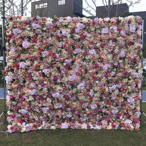 Automne couleur <span class=keywords><strong>série</strong></span> 5D mariage toile de fond à la mode tissu-soutenu <span class=keywords><strong>mur</strong></span> de fleurs artificielles pour les événements en plein air pour l'obtention du diplôme Pâques - Product Image 1