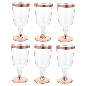Gobelet à dessert en plastique transparent jetable de 10 oz, verre à vin pour les occasions festives - Product Image 1