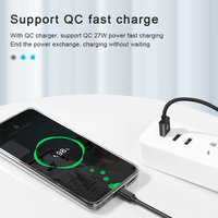 Câble de données USB Type C OEM 0,2 m pour une charge rapide et un transfert de données de 480 Mbit/s, application pour téléphone mobile, câble de données personnalisable