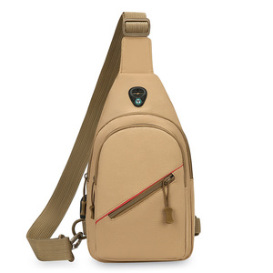 Men's Chest Bag Nylon Outdoor Sports Crossbody With Usb Charging Port Multifunctional Lightweight Durable Camouflage Style - Product Image 5