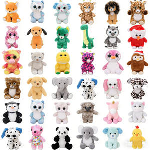 Surtido de peluches de animales de zoológico personalizados, paquete a granel de peluches pequeños, lindos peluches de ojos grandes - Product Image 1