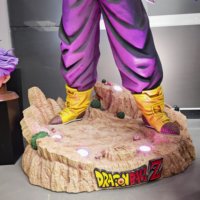 Dragon Ball Z : Statue en résine de Trunks Super Saiyan à double tête avec épée, taille réelle 1:1, figurine d'anime de collection, décoration
