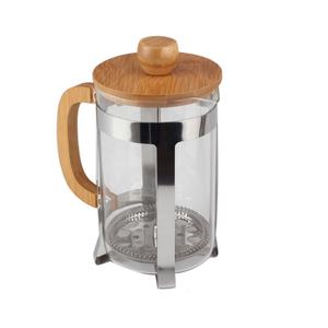 Cafetera Francesa de Vidrio de Borosilicato sin BPA, con Capacidad de 0.8L, Carcasa de Acero Inoxidable, Tapa y Asa de Madera - Product Image 5