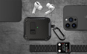 Funda de auriculares con bloqueo de interruptor de patrón de fibra de carbono para Samsung <span class=keywords><strong>Buds</strong></span> <span class=keywords><strong>3</strong></span> Pro <span class=keywords><strong>airpods</strong></span> Pro 2 fundas de bloqueo funda de fibra de carbono para <span class=keywords><strong>airpods</strong></span> - Product Image 2