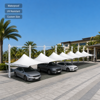 Abri de voiture à membrane mural perforé, gain de place, abri de stationnement étanche résistant aux UV, taille personnalisée