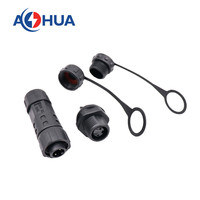 AOHUA connecteur de câble de connexion de type soudé M12 femelle-2PIN 3PIN 4PIN éclairage Led connecteur étanche IP68 Led prise de fil