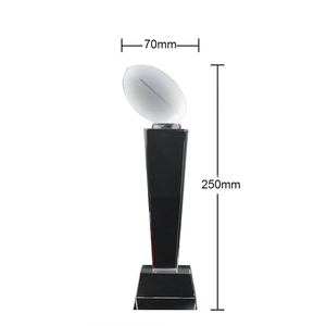 卸売ファンタジーK9クリスタル<span class=keywords><strong>3D</strong></span>アメリカンフットボールトロフィーカスタムロゴクリスタルラグビートロフィーリーグチャンピオン - Product Image 6