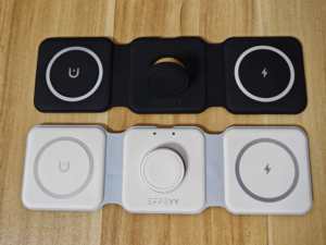 <span class=keywords><strong>Chargeur</strong></span> Magnétique Sans Fil Pliable Personnalisé 3-en-1 de 15W pour iPhone, Apple Watch et AirPods - Product Image 4