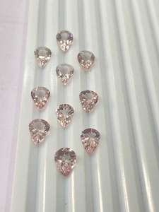 Hecho a mano a granel personalizado Rosa morganita piedras preciosas IGI certificado Oval pera corte Cristal de alta calidad para collares personalizados - Product Image 5