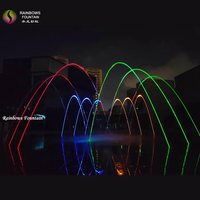 Fontaine d'eau à jet sautant laminaire de danse musicale colorée extérieure directe d'usine de Guangzhou pour des enfants jouant
