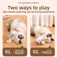 Jouet sonore interactif pour chat, simulation d'oiseau, bâton de détoxification auto-activé, jouet stimulant l'endurance pour chaton, fournitures pour chats