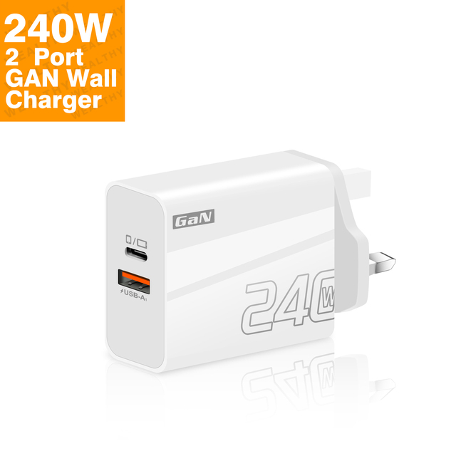 240W Multi Port Charger Usb +Type C 240 W With Light Phone Gan Charging Head for Iphone 16 15 17 Pro Max Xiaomi Adapter samsung