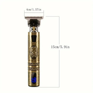 Tagliacapelli Professionale per Uomo, Trimmer per <span class=keywords><strong>Barba</strong></span> Senza Fili, Kit di Taglio e Cura con Corpo in Metallo, Rasoio per <span class=keywords><strong>Barba</strong></span> da Barbiere - Product Image 3