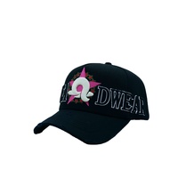 Casquette de baseball en coton de haute qualité à 5 panneaux avec broderie 3D, motif lettre et dessin animé, pour hommes et femmes