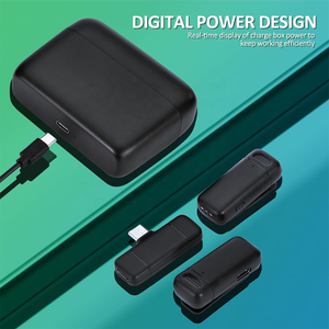 Giảm tiếng ồn tay-miễn phí Lavalier ve áo Mic Mini Micro không dây với trường hợp cho ghi âm vlogging trên điện thoại di động điện thoại di động - Product Image 4