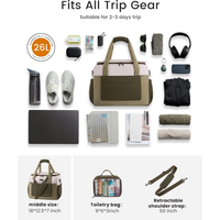 Petit sac de sport unisexe, avec grand porte-bouteille, style poche, sac de voyage portable pour le week-end avec compartiment à chaussures