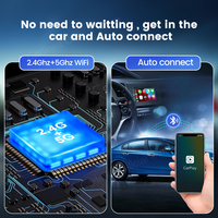Carlinkit 4,0 Carplay inalámbrico fácil de operar y Android Auto Dongle compatible con perilla de control del volante 1 año de garantía