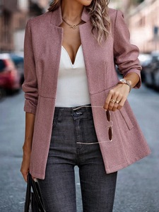Veste Jacquard décontractée à manches longues pour femmes 2023, col <span class=keywords><strong>marin</strong></span>, automne et hiver, avec doublure en polyester respirant - Product Image 3