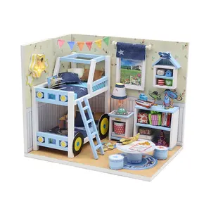 Low Price Miniature Doll House Decoration Gifts Wooden Small Creative Toys Diy Miniature Doll House Small