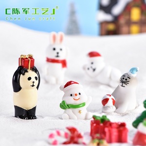 ซานต้าคริสต์มาสใหม่น่ารัก ตุ๊กตาหิมะจิ๋ว ตกแต่งบอนไซ DIY ฉากหิมะประดับ ของตกแต่งรูปสิงโตทะเล ผลิตในจีน C0382 - Product Image 4