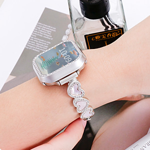 Bracelets de montre Upro Fashion Heart Diamond pour Apple Watch, bracelet pour IWatch, chaîne de poignet, bracelet intelligent, 42, 44, 45, 49 mm - Product Image 3