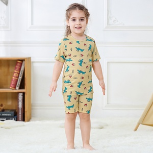 Michley – Ensemble de vêtements pour enfants 2 pièces, personnalisé avec logo OEM, en fibre de bambou douce, motif animaux mignons, vente en gros directe usine, 2-8 ans - Product Image 5