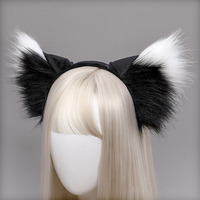 E0003 Bandeau loup pour Halloween Bandeau oreilles de renard Bandeau fantaisie pour fête Festival Sparkle Foxy Kit Band