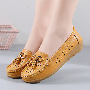 Chaussures Femme Grande Taille Printemps en PU Creuses à Semelle Tendon de Bœuf, Sabots Confortables pour <span class=keywords><strong>Maman</strong></span> – Meilleures Ventes - Product Image 5