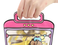 Pochette à fermeture éclair en forme de console de jeu mignonne avec poignée, sac à fond plat découpé sur mesure pour emballage de collations, bonbons et cadeaux pour enfants