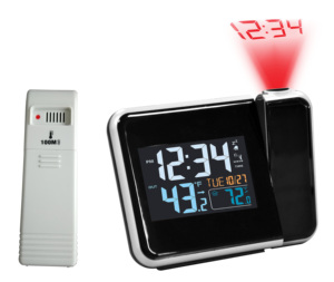 Led Bàn Chiếu Đồng Hồ Nguyên Tử Với Kỹ Thuật Số Cảm Biến Không Dây Trong Nhà Ngoài Trời Nhiệt Độ Lịch Báo Động Backlit Cho Phòng Ngủ Nhà - Product Image 1