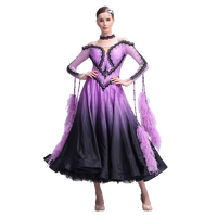 B-24095 personnalisé nouvelle robe de danse de salon standard international robes de danse de salon en soie perlée de haute qualité à vendre