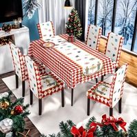 Nappe de Noël personnalisée imprimée en microfibre de polyester pour la décoration de fête à la maison
