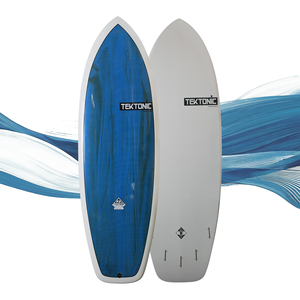 Planche de surf rétro personnalisée OEM |   Planche de surf standard pour débutant en fibre de verre et résine époxy marbrée, laminée à la main, en mousse EPS, 5'10'' - Product Image 5