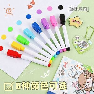 Customized Logo Printing Magnetic Whiteboard Markers with Fine Tip Dry <b>Erase</b> Ink Black & Red Colors Office School Use - Product Image 5