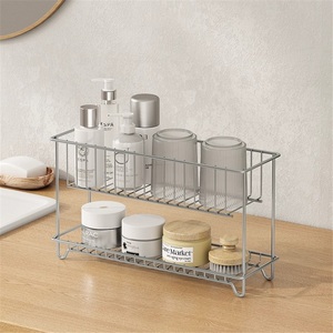 Étagère de rangement pour épices de cuisine moderne en acier inoxydable 304, type sur pied, double couche - Product Image 2