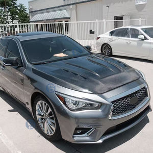 बेंसस 3K वास्तविक कार्बन फाइबर बोनेट हुड होयकॉम्ब फ्रंट इनफिन्टी क्यू 50 2019 2020 इंजन हुड रेट्रोफिट नई स्थिति - Product Image 6