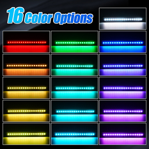 ไฟเลี้ยวข้างแบบ RGB LED ควบคุมด้วยรีโมทสำหรับ <span class=keywords><strong>Ford</strong></span> Mustang 2010 2014 ของแท้จากสหรัฐอเมริกา เลนส์รมดำ ไฟกันชนหน้า-หลัง - Product Image 2