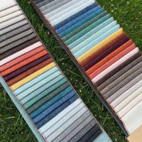 100% Polyester Home Textile Lin Look Tissu D'ameublement Style Jacquard Uni Tricot Tricoté Teint Motif pour Canapé
