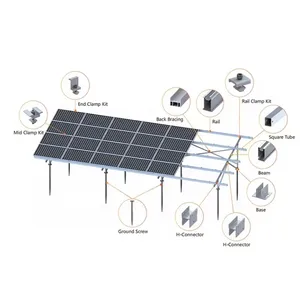 最佳地面太阳能安装系统光伏货架系统天津供应商