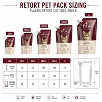Pochette personnalisée en plastique pour aliments pour chats, avec bec verseur, résistante aux hautes températures, en aluminium, pour emballage de nourriture humide pour animaux de compagnie
