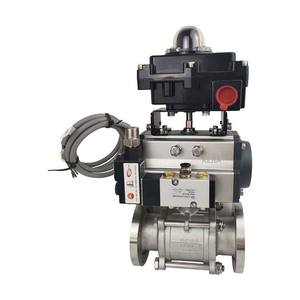 Vanne à boisseau sphérique à vide à bride GU à plate-forme haute en trois parties Test d'hélium à vide élevé Acier inoxydable 304 - Product Image 4