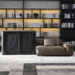 أريكة غرفة معيشة فاخرة سهلة التنظيف باللونين الأسود والذهبي بأسعار منخفضة - Product Image 2