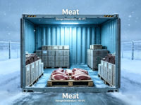 Fabrieksdirect 40 voet Thermo King vriescontainer met nauwkeurige temperatuurregeling voor de logistiek van vis, fruit, vlees en vaccins.