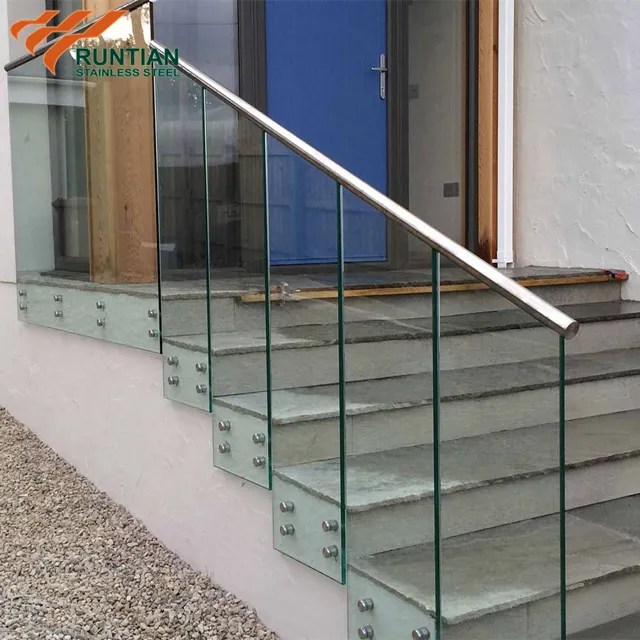 Outdoor Classic Decorative Frameless Stainless Steel Glass Handrail Inox Railing System