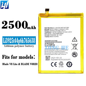 Batería de Litio de Alta Calidad para Teléfono Móvil Li3925T44P6h765638 para <span class=keywords><strong>ZTE</strong></span> <span class=keywords><strong>Blade</strong></span> <span class=keywords><strong>V8</strong></span> Lite V0820 3.85V 2500mAh - Product Image 6