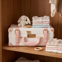 Valise vintage pour souvenirs de bébé |   Coffret de rangement pour les souvenirs de croissance du nouveau-né |   Capsule temporelle précieuse
